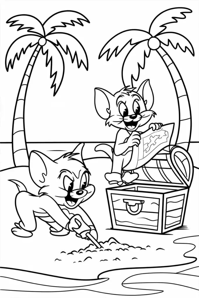Tom and Jerry Coloring Pages