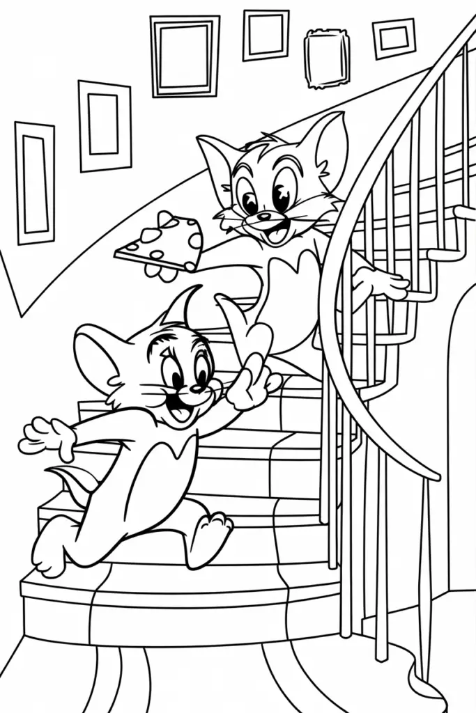 Tom and Jerry Coloring Pages