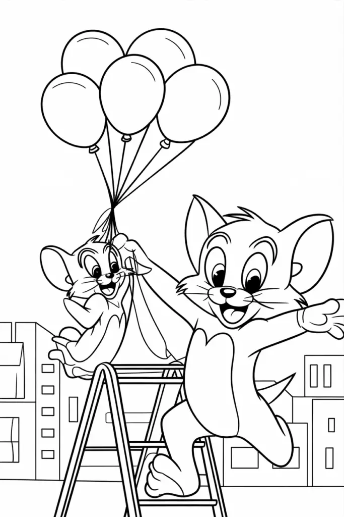 Tom and Jerry Coloring Pages