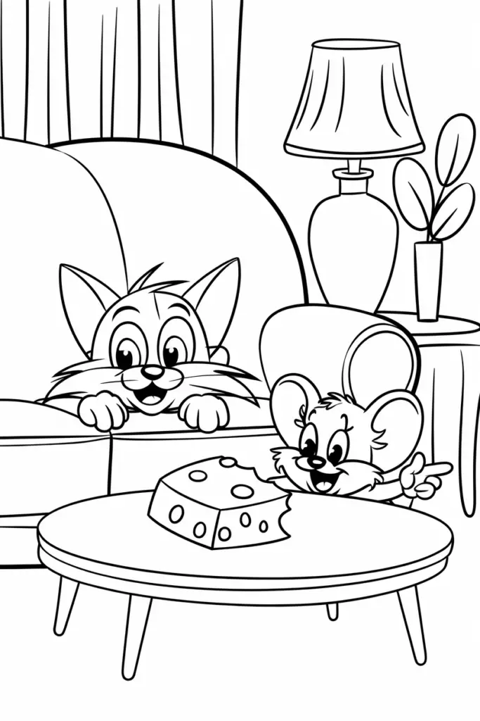 Tom and Jerry Coloring Pages