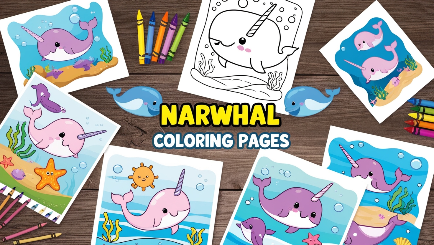 Narwhal Coloring Pages