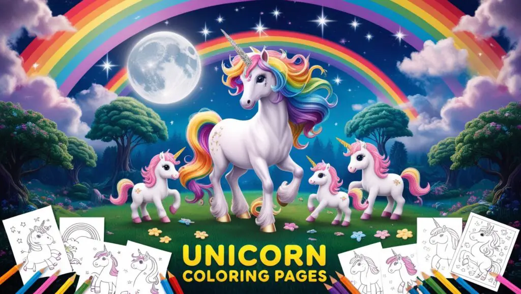 Unicorn Coloring Pages