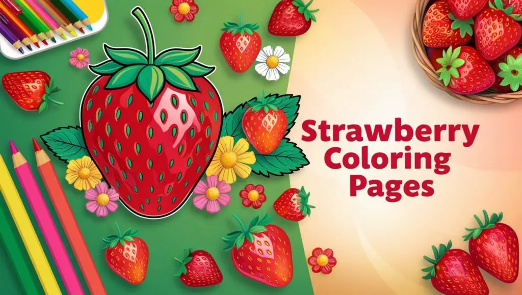 Strawberry Coloring Pages