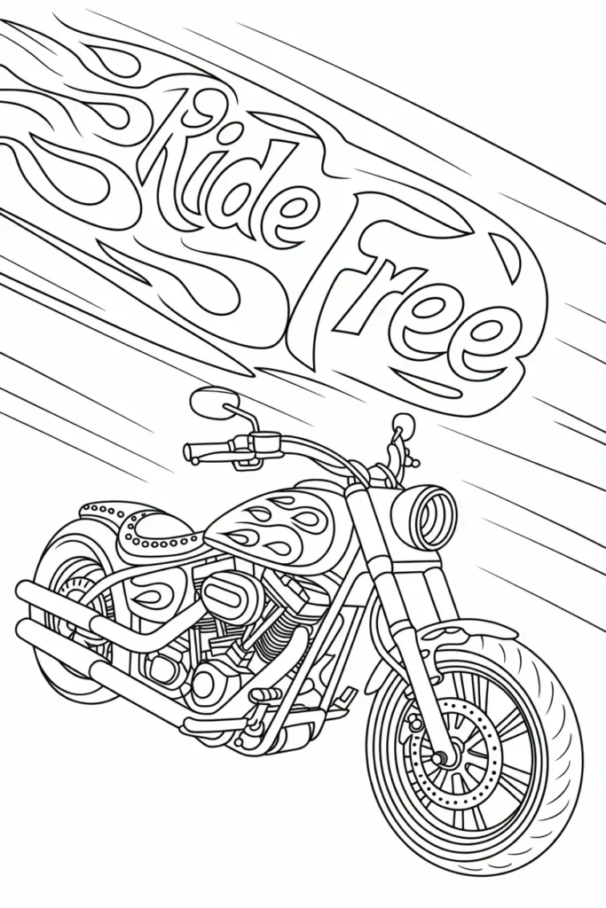 Motorcycle coloring pages