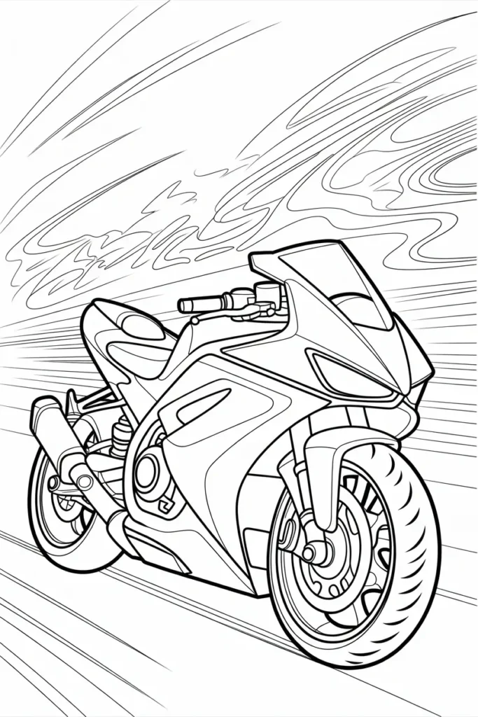 Motorcycle coloring pages