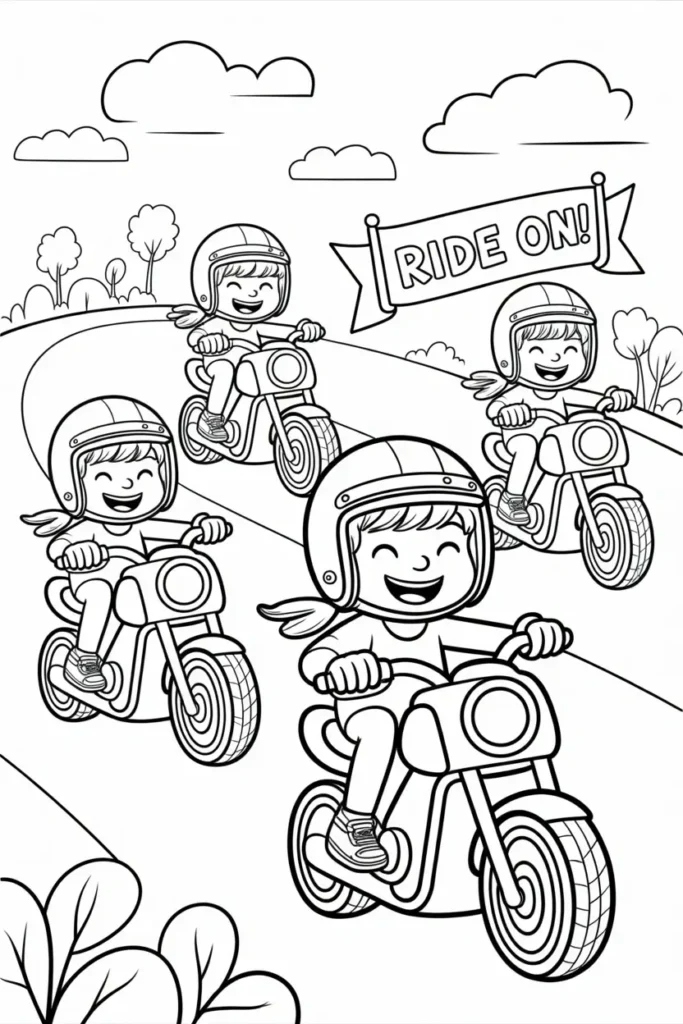 Motorcycle coloring pages