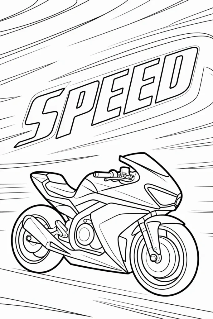 Motorcycle coloring pages
