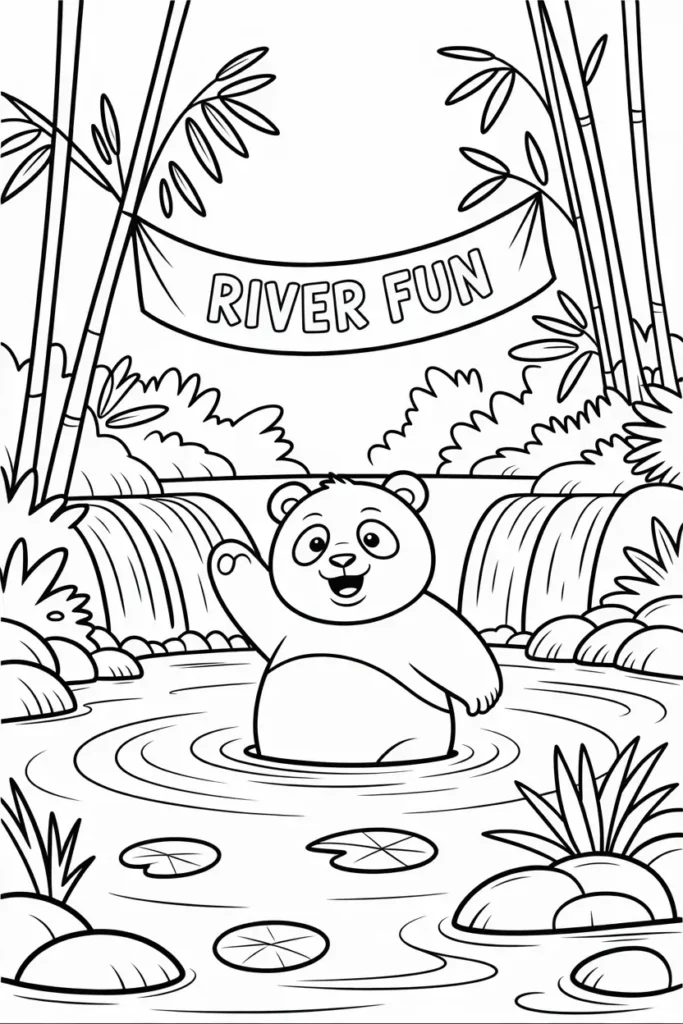 Panda coloring pages