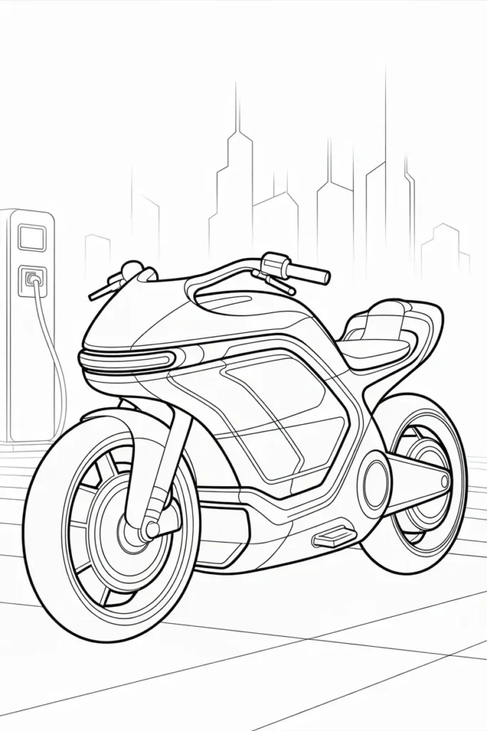 Motorcycle coloring pages