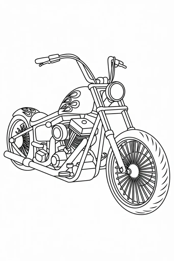 Motorcycle coloring pages