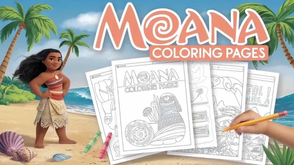 moana coloring pages